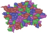 Prague city plan of districts and quarters